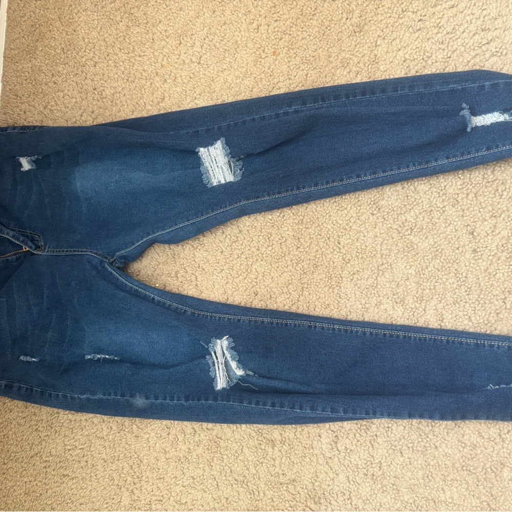 Stylish Blue Distressed Women Jeans